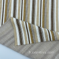 Tissu tricoté Jacquard en polyester à rayures en polyester